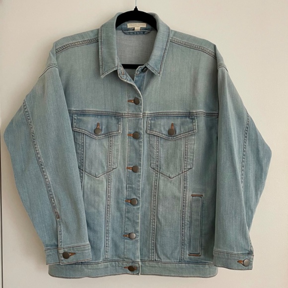 Eileen Fisher Organic Cotton Stretch Denim Jean Jacket - Petite - Picture 2 of 8
